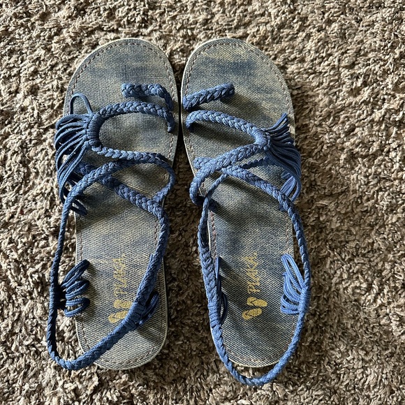 Blue Rieker Women's Sandals - Picture 1 of 3